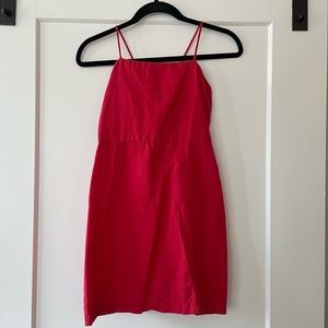 red linen dress (worn once, pictured)